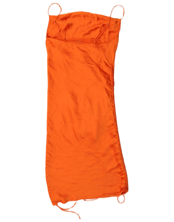 Rochie pentru femei Zara UK 8 Poliester portocaliu mic
