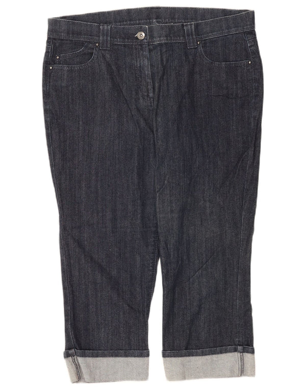 Blugi Capri pentru femei Marks & Spencer UK 16 Large W34 L20 Bleumarin Bumbac