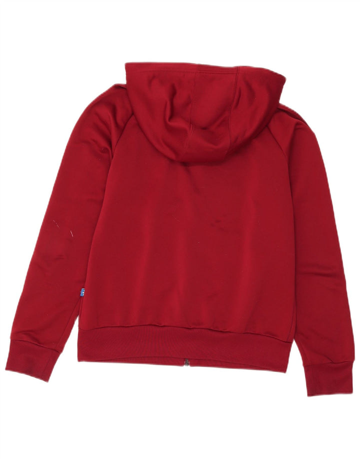 Pulover Adidas pentru femei, cu fermoar, UK 12 Poliester Burgundy mediu