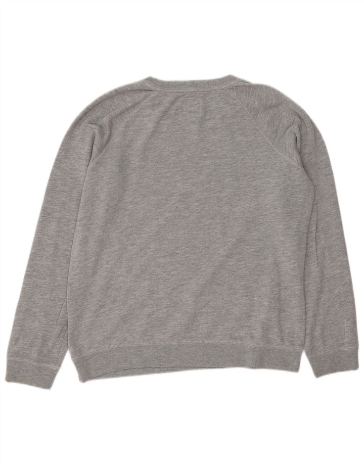 JACK WILLS Pulover cu grafic pentru femei UK 14, mare, gri cu pete