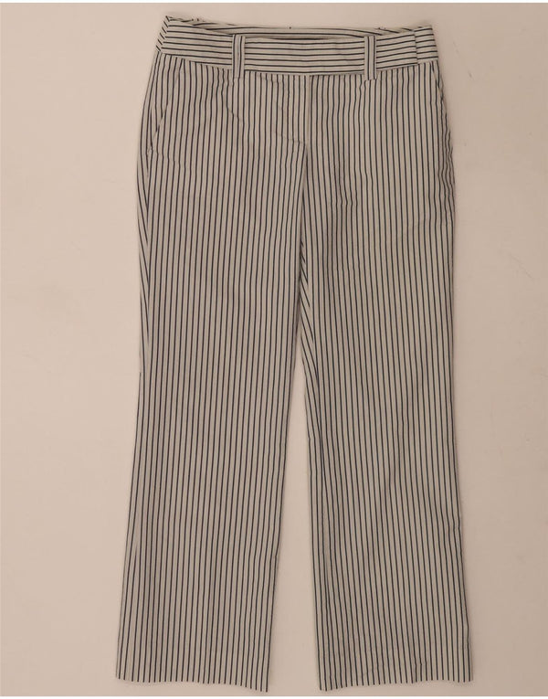 Pantaloni de costum drepți pentru femei Zara EU 38 Mici L28 L29 Negru cu dungi