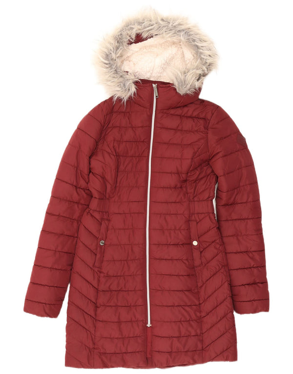 Palton căptușit Sherpa pentru femei Hollister UK 6 XS Bordeaux Poliester