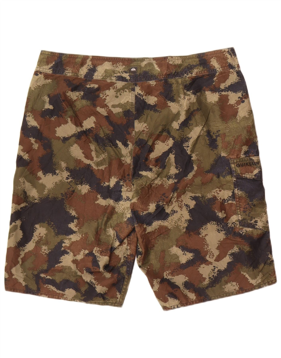 Pantaloni scurți de înot Quiksilver pentru bărbați, poliester de camuflaj mare, kaki