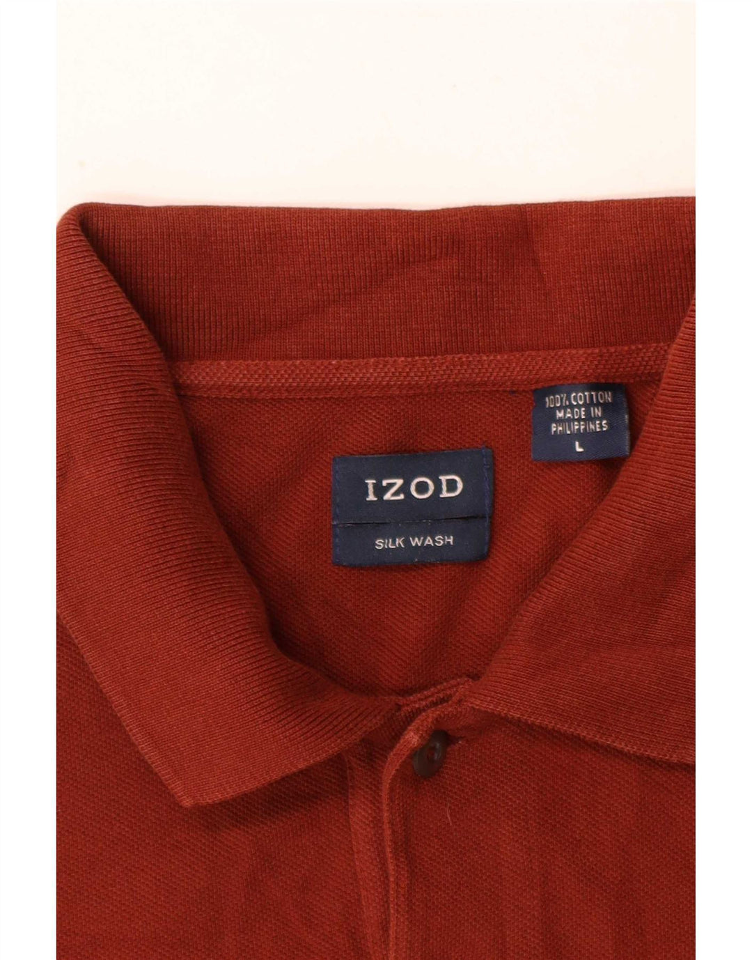 Tricou polo Izod pentru bărbați, bumbac maro mare