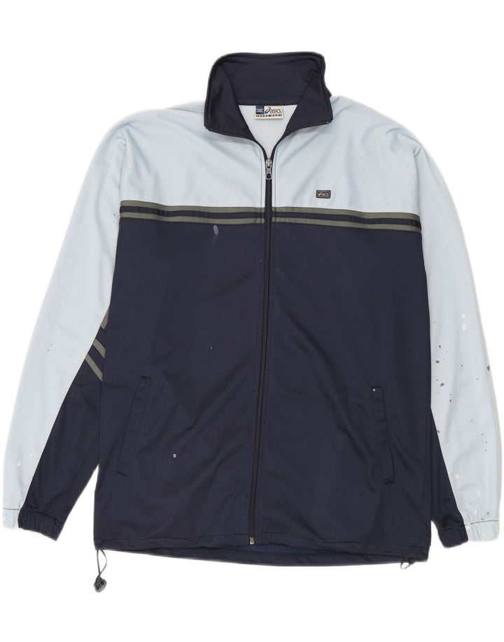 Jachetă de trening pentru bărbați Asics, mare, albastru, poliester color bloc