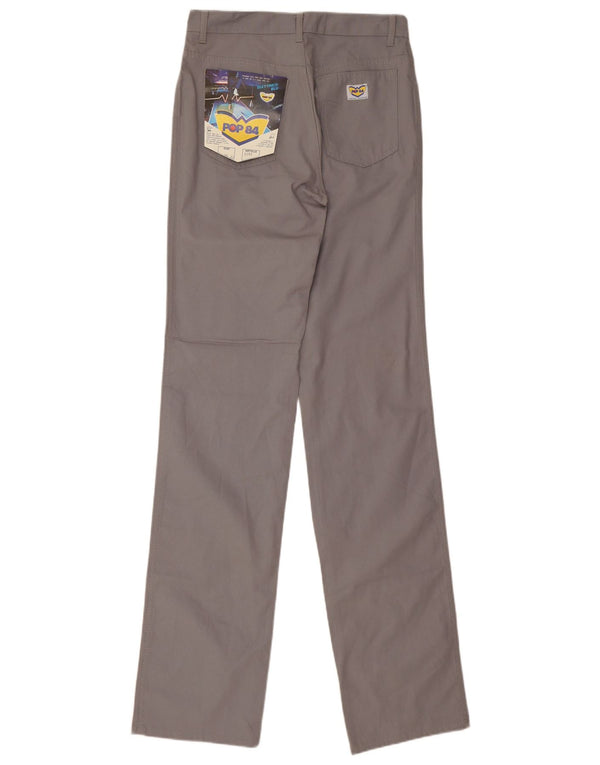 POP 84 Pantaloni casual drepti pentru bărbați IT 46 Mici L28 L36 Bumbac gri