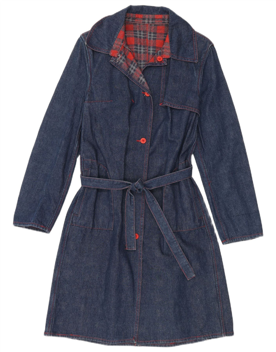 Palton de blugi pentru femei VINTAGE UK 14 Medium Bleumarin