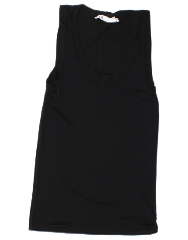 Zara Womens Vest Top UK 8 Small Black