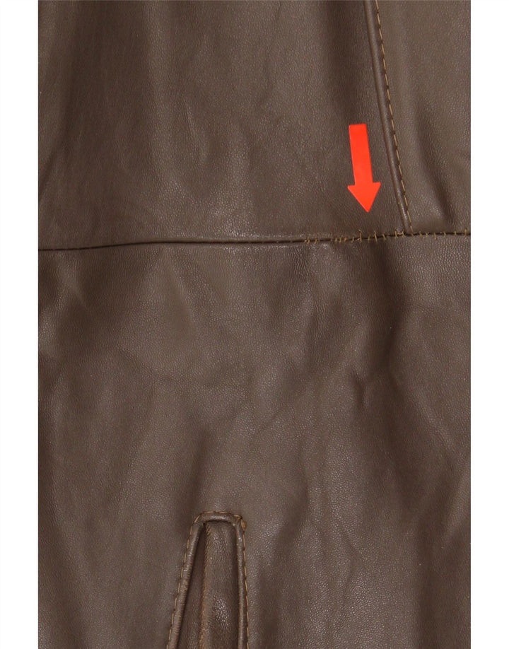 Jachetă militară din piele vintage pentru bărbați IT 52 XL maro