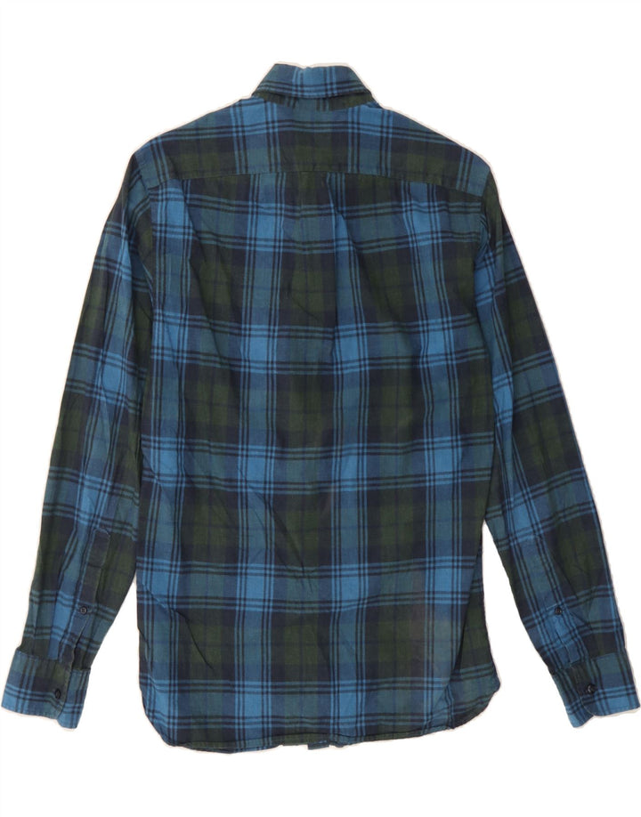 J. CREW Mens Slim Shirt XS Navy Blue Check Cotton Vintage J. Crew and Second-Hand J. Crew from Messina Hembry 