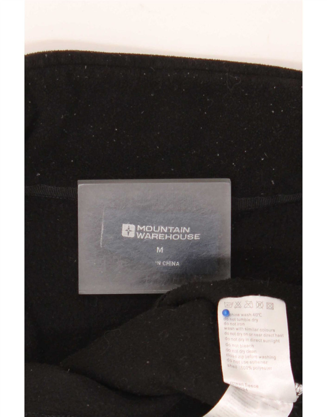 Mountain Warehouse Mens Fleece Jacket UK 38 Medium Black Polyester