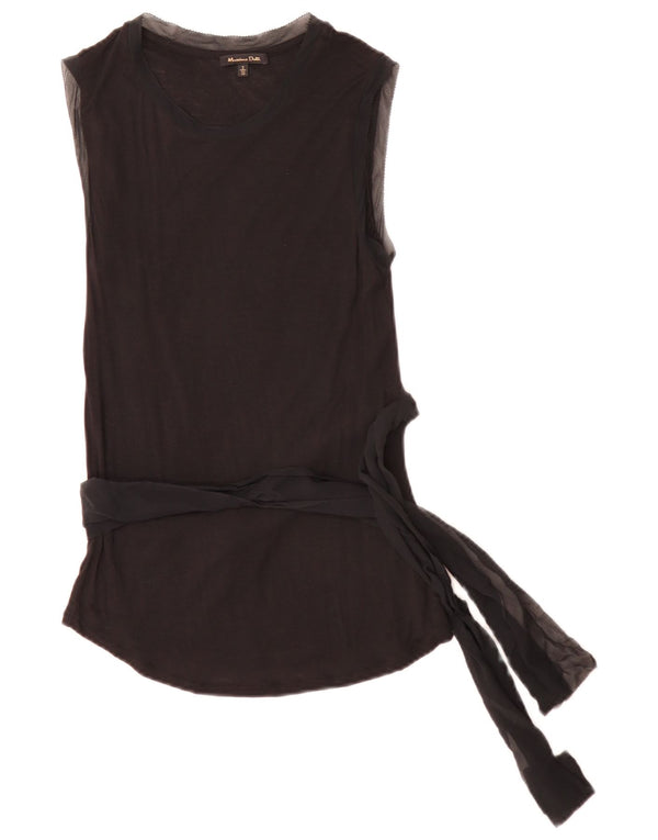 Bluză fără mâneci Massimo Dutti pentru femei UK 10 Small Black