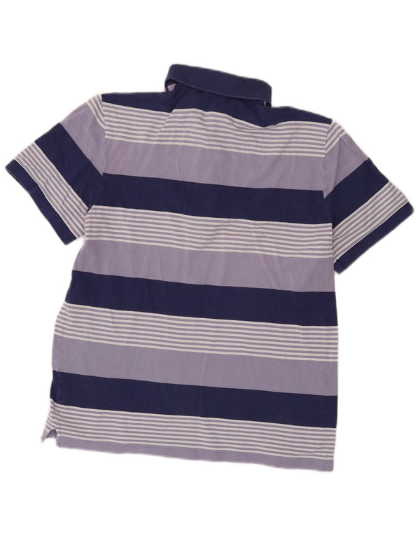Tricou polo Lacoste pentru bărbați, mărimea 4, violet mediu, în dungi