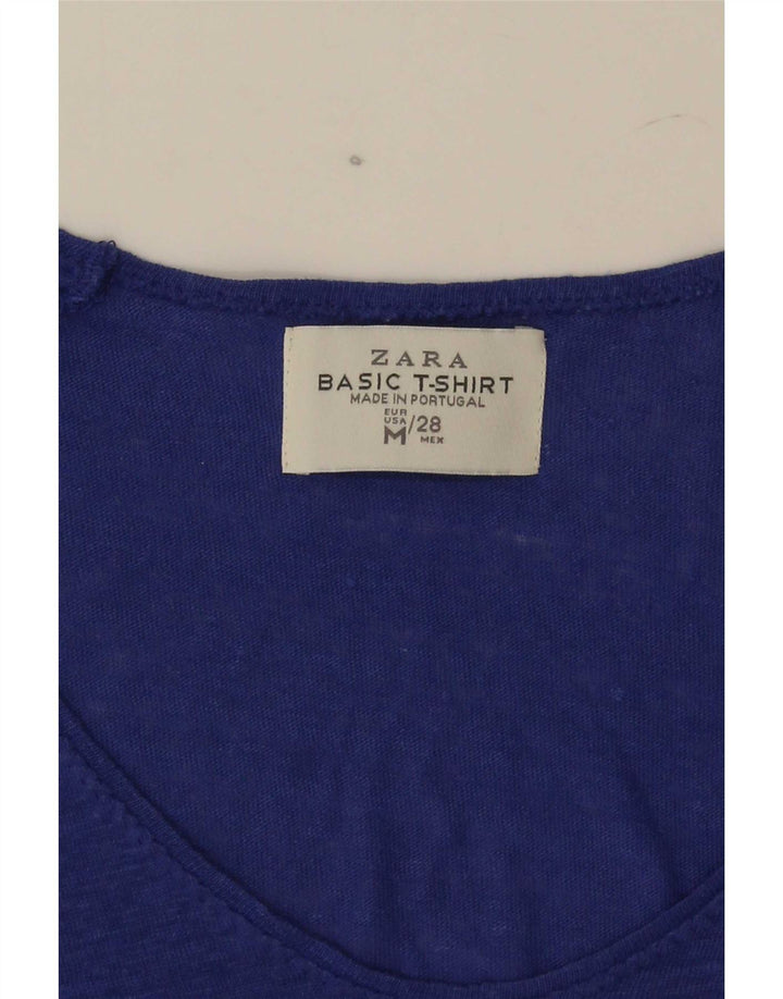 Tricou pentru femei Zara UK 14 Medium Blue Flecked