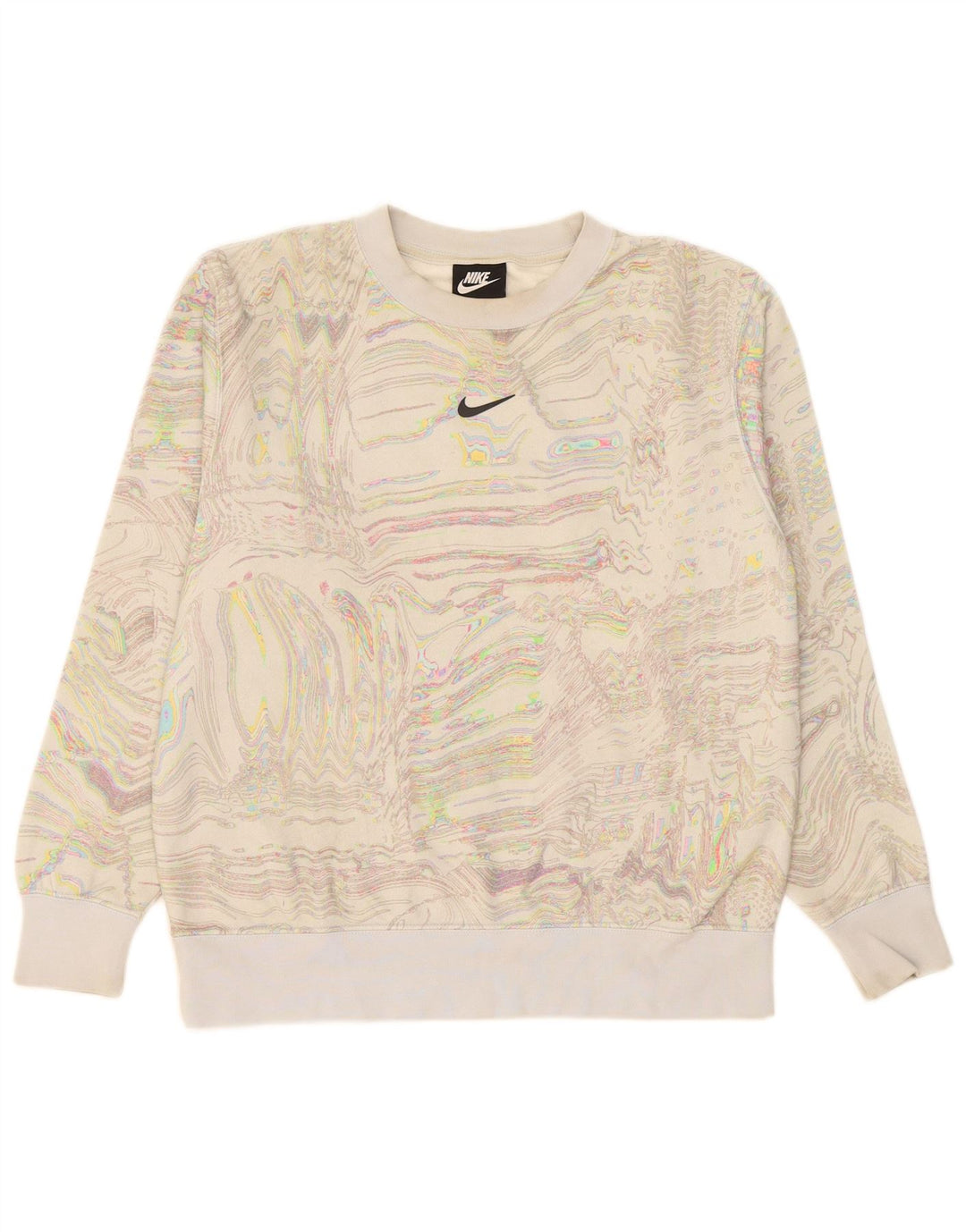 Pulover Nike cu model abstract pentru femei, UK 10, mic alb