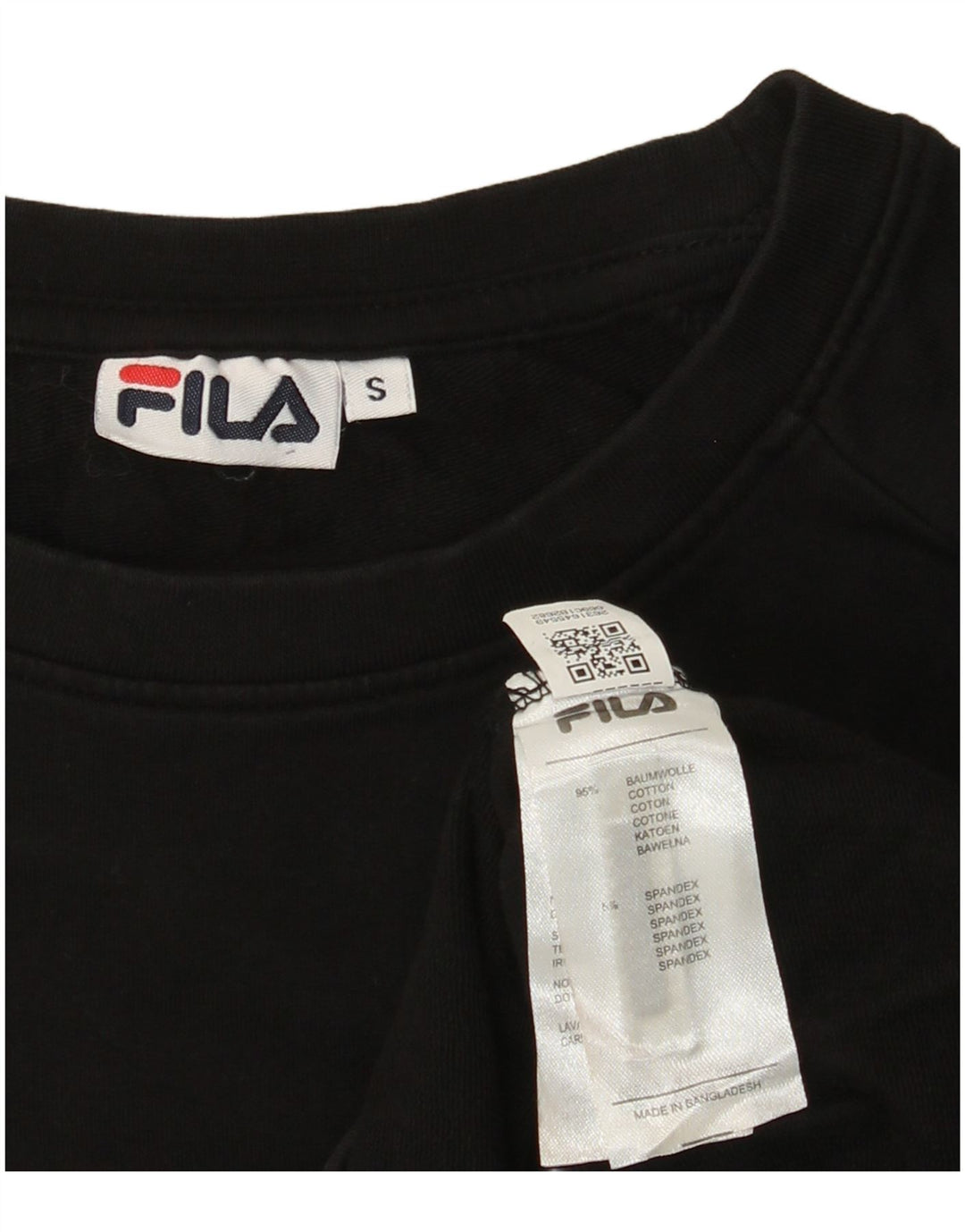 Pulover pentru damă FILA, cu grafică, din bumbac negru, UK 10