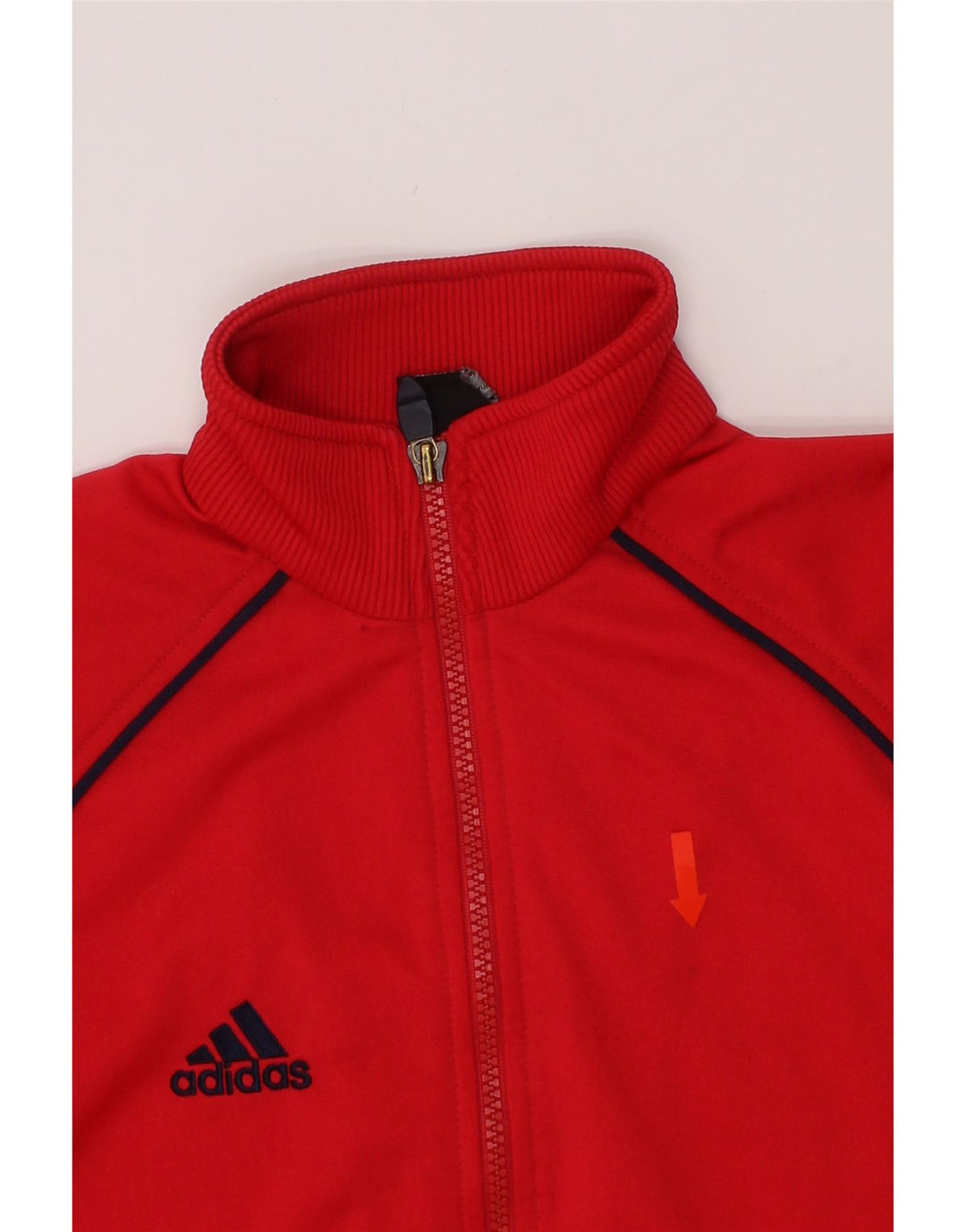 ADIDAS Boys Tracksuit Top Jacket 11-12 Years Red Polyester Vintage Adidas and Second-Hand Adidas from Messina Hembry 