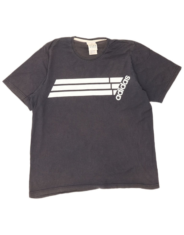 Tricou grafic pentru bărbați Adidas Top mare, albastru bleumarin, bumbac color bloc