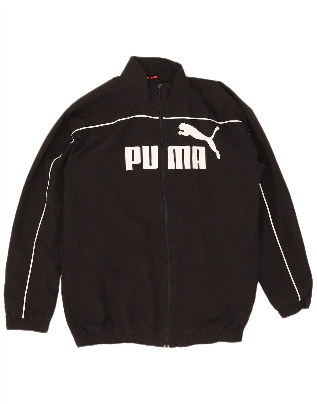Jachetă de trening cu grafic Puma pentru băieți 15-16 ani, poliester negru