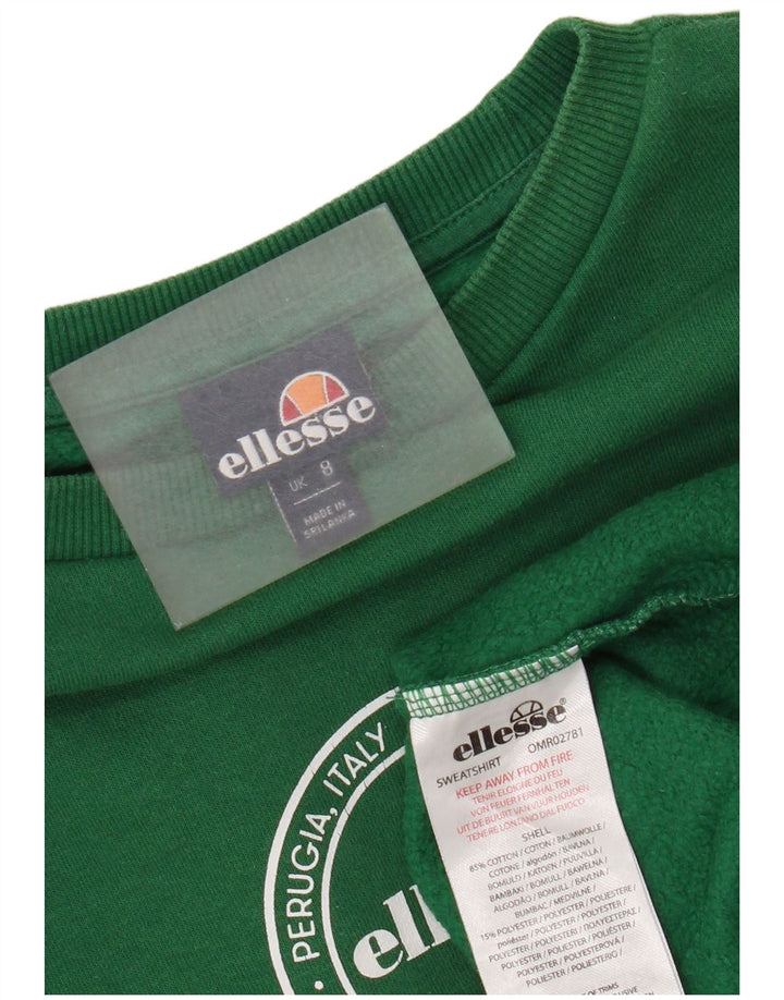 Pulover supradimensionat cu grafic pentru femei Ellesse UK 8 Small Green