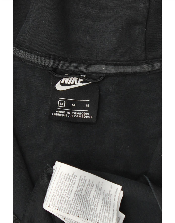 Pulover Nike pentru bărbați, cu fermoar, bumbac mediu negru