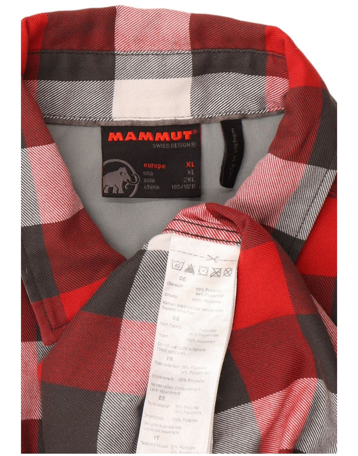 Cămașă de flanel pentru bărbați Mammut XL, poliester cu carouri roșii