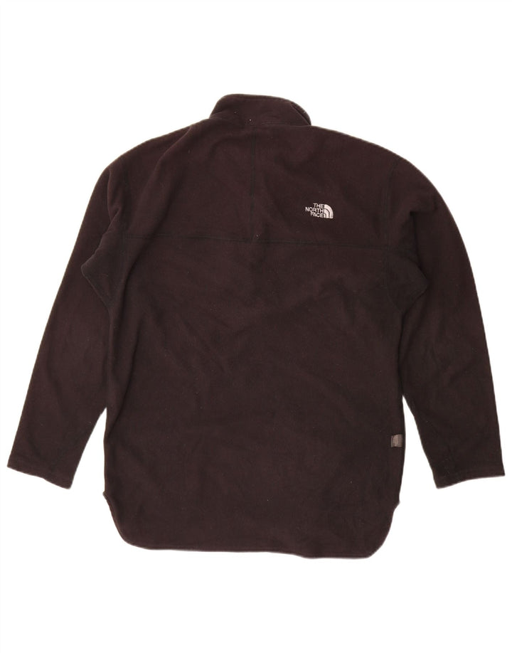 Pulover din lână The North Face pentru femei, cu fermoar și gât, UK 14 Poliester mediu negru
