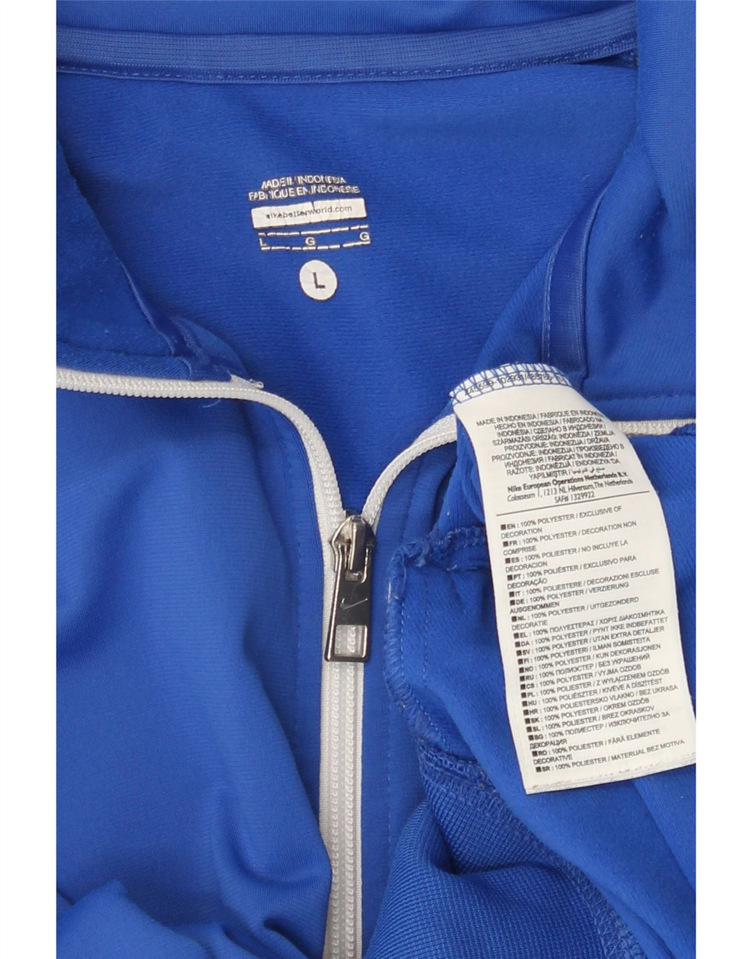 Jachetă de top pentru trening Nike pentru bărbați, mare, albastru, din poliester