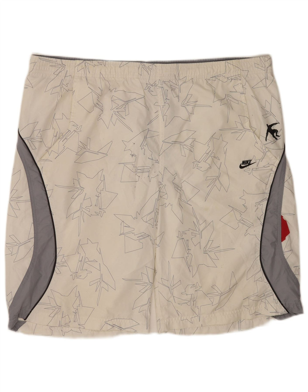 Pantaloni scurți sport Nike pentru bărbați XL, alb, poliester color bloc