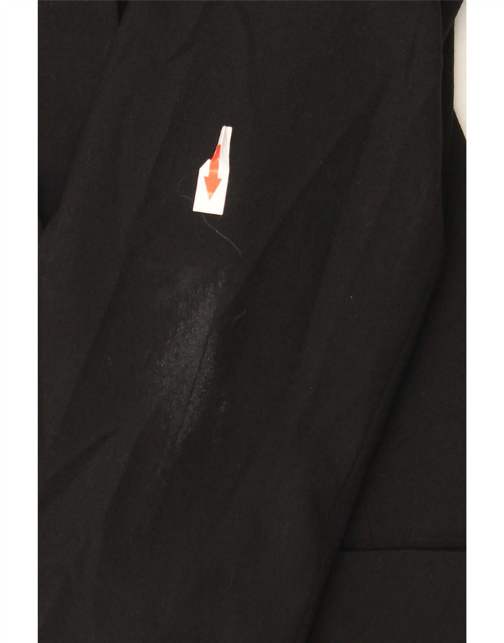 Blazer pentru femei Zara cu 1 nasture UK 12 Poliester mediu negru
