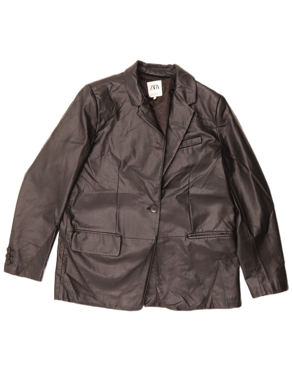 Sacou blazer supradimensionat pentru femei Zara UK 14 Medium Negru