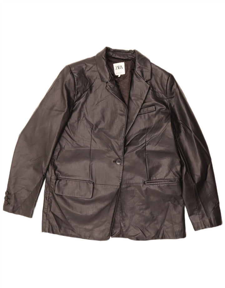 Sacou blazer supradimensionat pentru femei Zara UK 14 Medium Negru