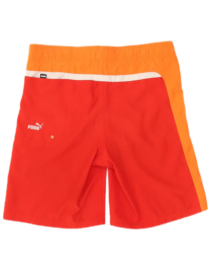 Pantaloni scurți de înot Puma pentru bărbați, roșii medii, blocuri de culoare