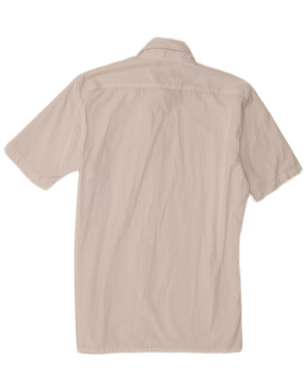 Yves Saint Laurent Mens Short Sleeve Shirt Small White Cotton