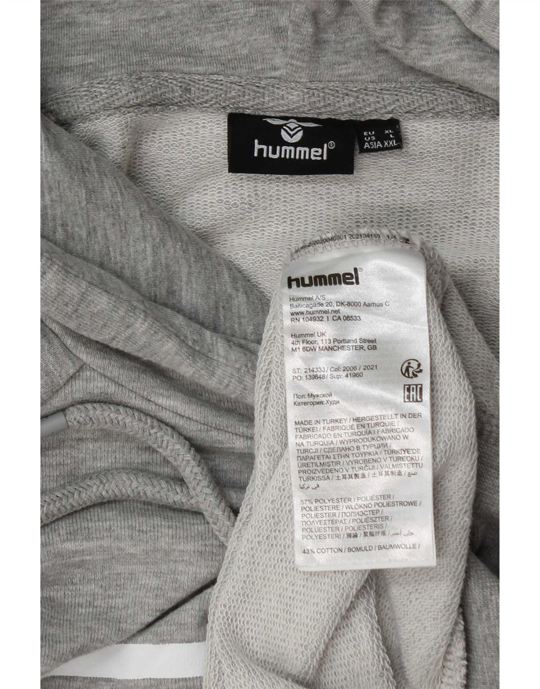 Jumper Hummel pentru bărbați cu glugă cu grafică XL, poliester cu pături gri