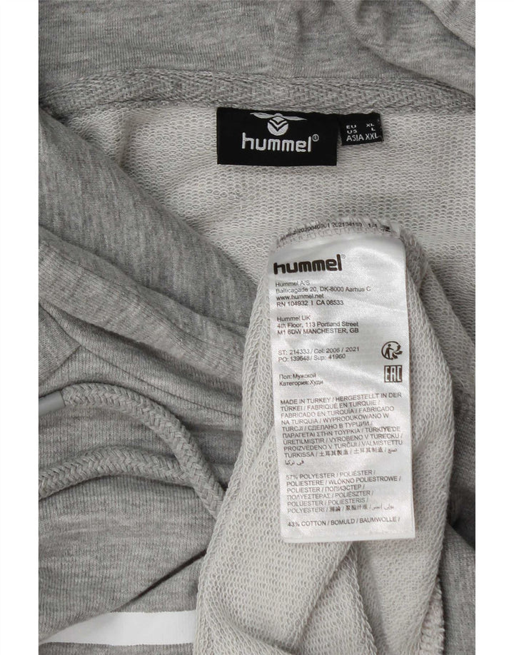 Jumper Hummel pentru bărbați cu glugă cu grafică XL, poliester cu pături gri