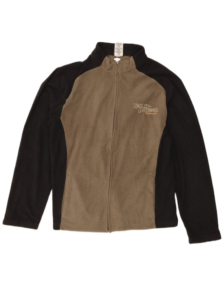 Jachetă fleece pentru bărbați Harley Davidson UK 38 Medium Khaki Colorblock Poliester