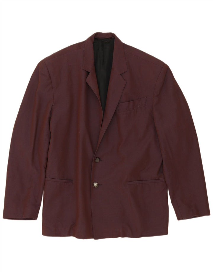 Jachetă vintage pentru bărbați cu 2 nasturi IT 48 Burgundy mediu