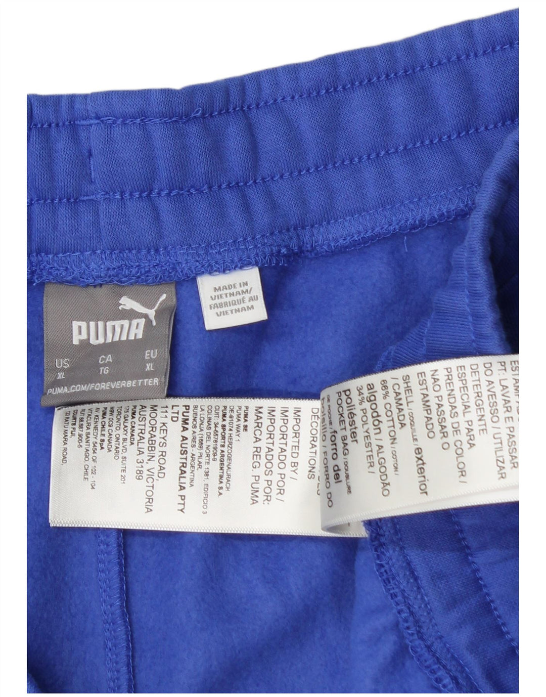 Pantaloni scurți sport grafic PUMA pentru bărbați XL, bumbac albastru