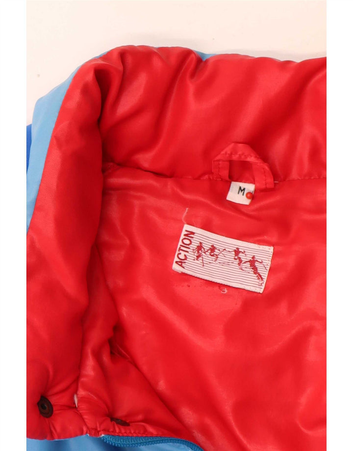 Jachetă căptușită vintage pentru bărbați UK 38, albastru mediu, bumbac color bloc