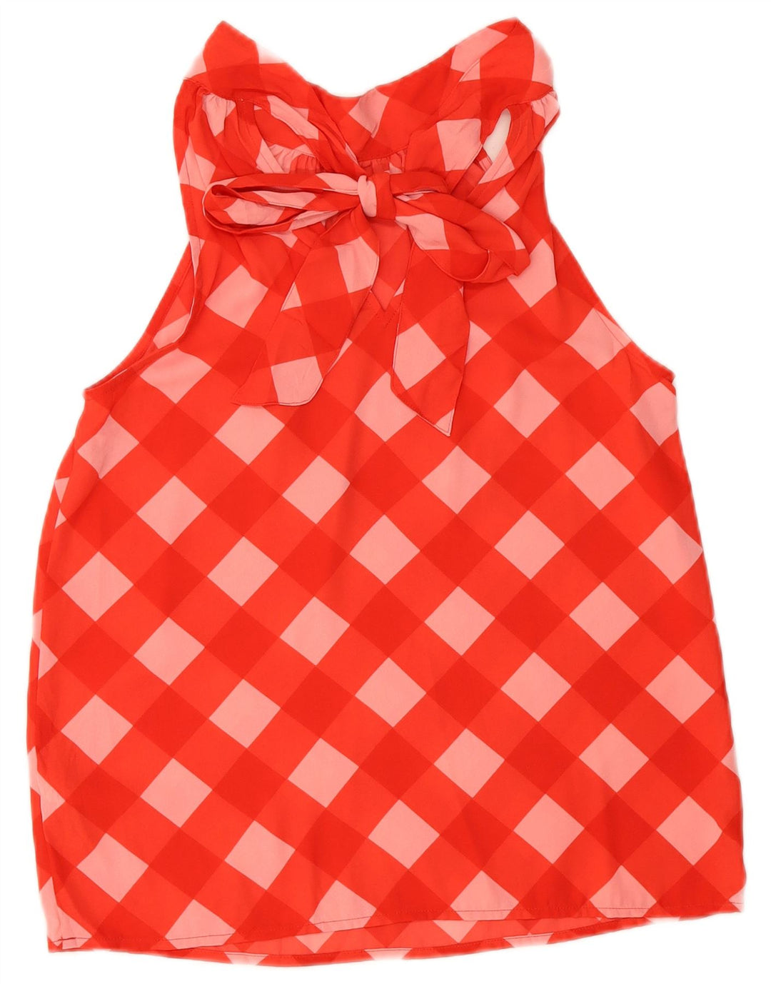 Top pentru femei J. Crew Papion Halter US 00 2XS Red Gingham Poliester