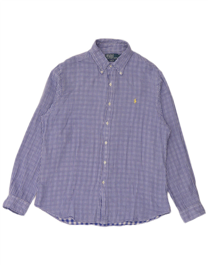 Cămașă pentru bărbați POLO RALPH LAUREN Slim Fit XL Blue Gingham Bumbac