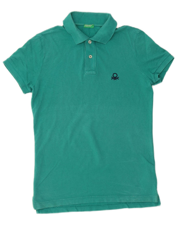 Tricou polo BENETTON pentru bărbați, bumbac verde mediu