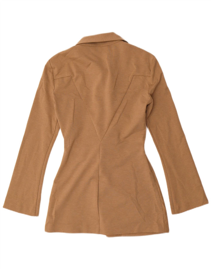 Bluză cămașă pentru femei Zara UK 10 Poliester maro mic