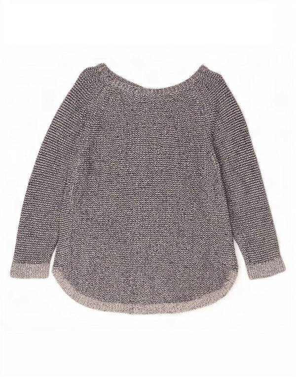 Pulover Cardigan Vintage pentru femei cu mâneci 3/4 UK 14 Medium Blue Peteted