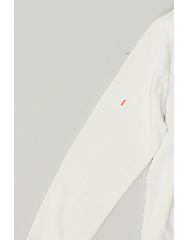 LEVI'S Womens Graphic Sweatshirt Jumper UK 14 Medium White Cotton | Vintage Levi's | Thrift | Second-Hand Levi's | Used Clothing | Messina Hembry 