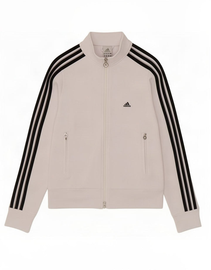 Jachetă de trening pentru femei Adidas UK 10 Poliester alb mic