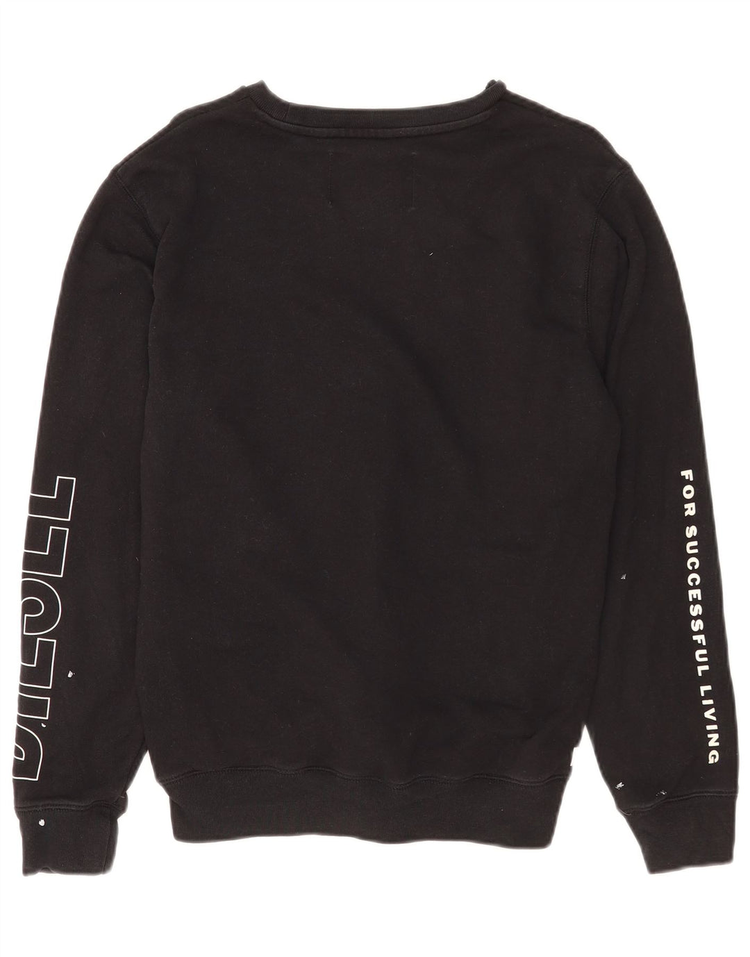 Pulover cu grafic pentru femei Diesel, UK 14, bumbac mediu negru