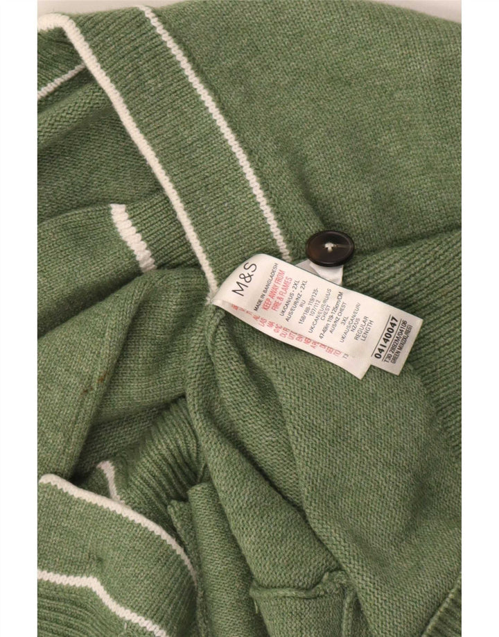 Pulover cardigan pentru bărbați Marks & Spencer, poliester verde 2XL