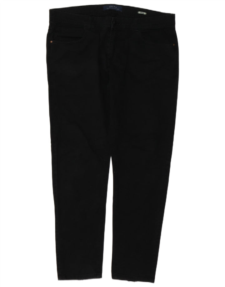 Blugi slim pentru bărbați Zara EU 46 XL W36 L31 Negri